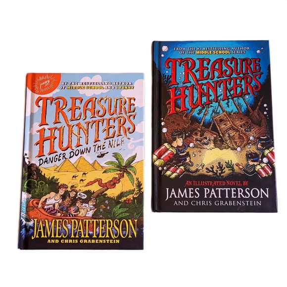 Treasure Hunters / James Patterson / 2 books / Children / Illustrated Novels - Picture 1 of 8